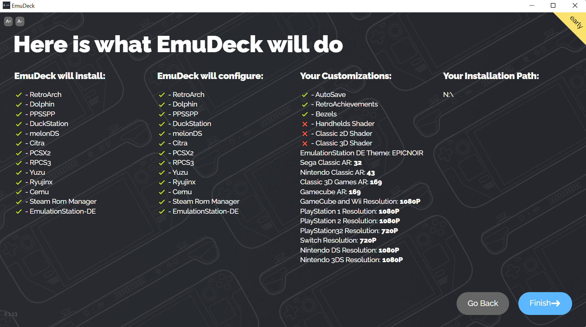 here is what emudeck will do