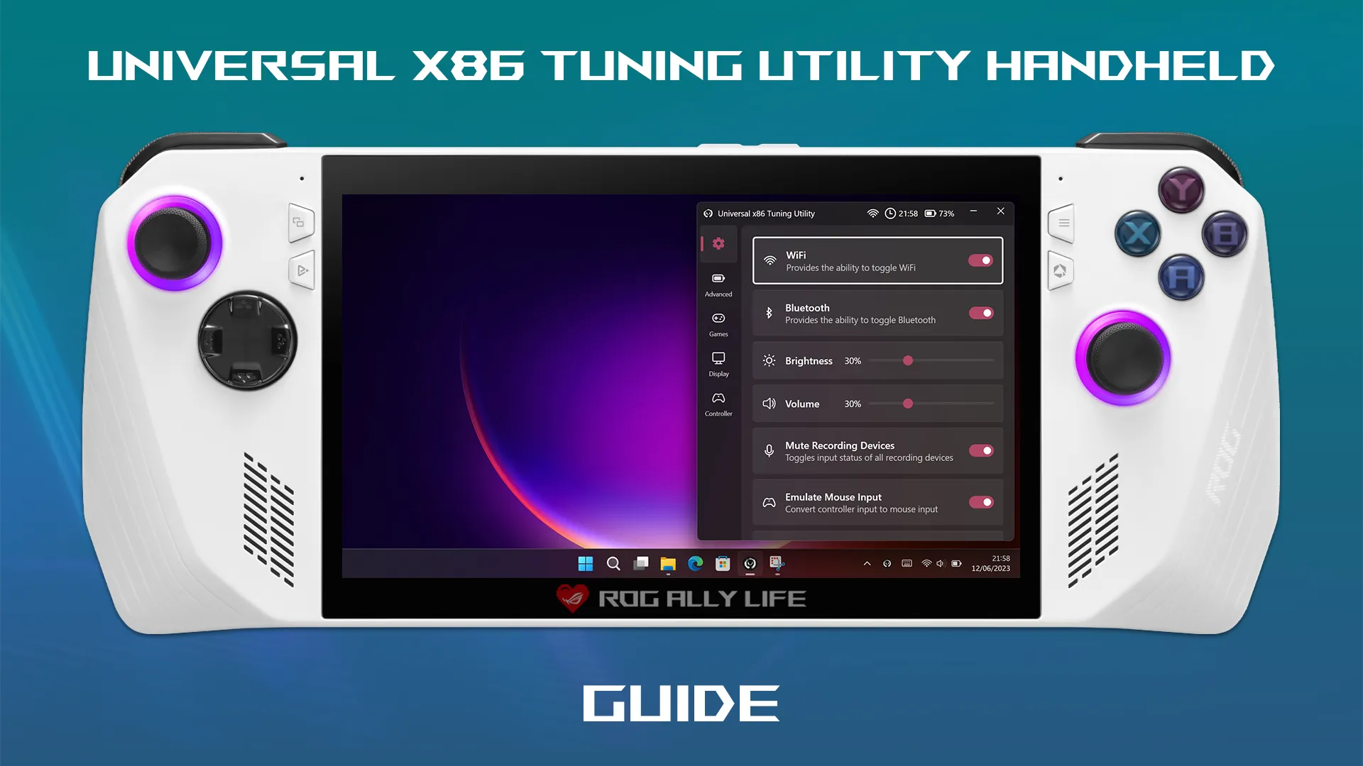 Universal x86 Tuning Utility Handheld ROG Ally Guide